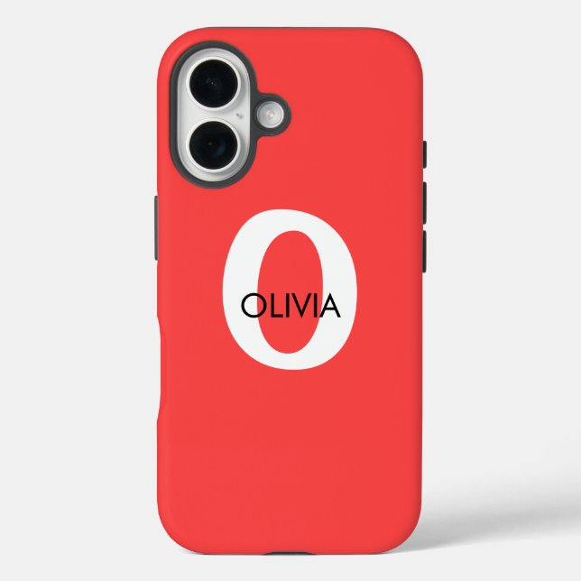 Case-Mate Tough iPhone 16 Case CUSTOM INITIAL (Back)
