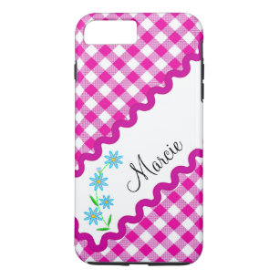 Case-Mate Tough Plus iPhone 7 Case Pink Gingham