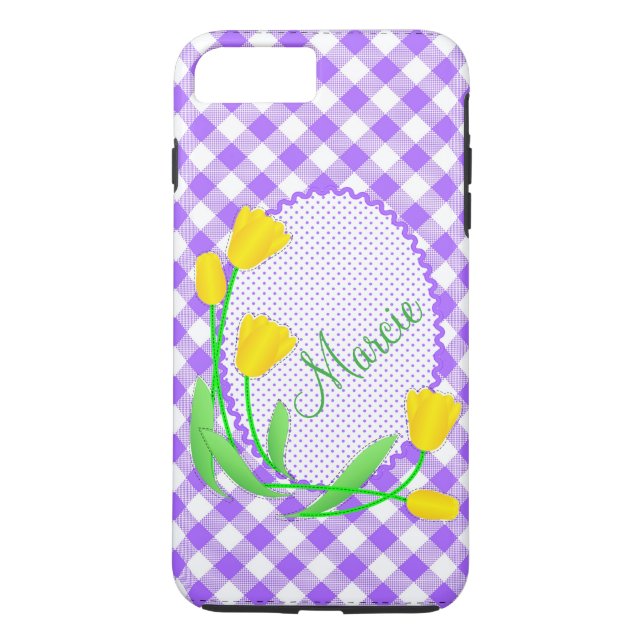 Case-Mate Tough Plus iPhone 7 Case  Yellow Tulips (Back)
