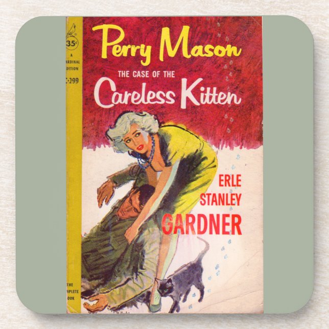 Case of the Careless Kitten book cover Coaster (Front)