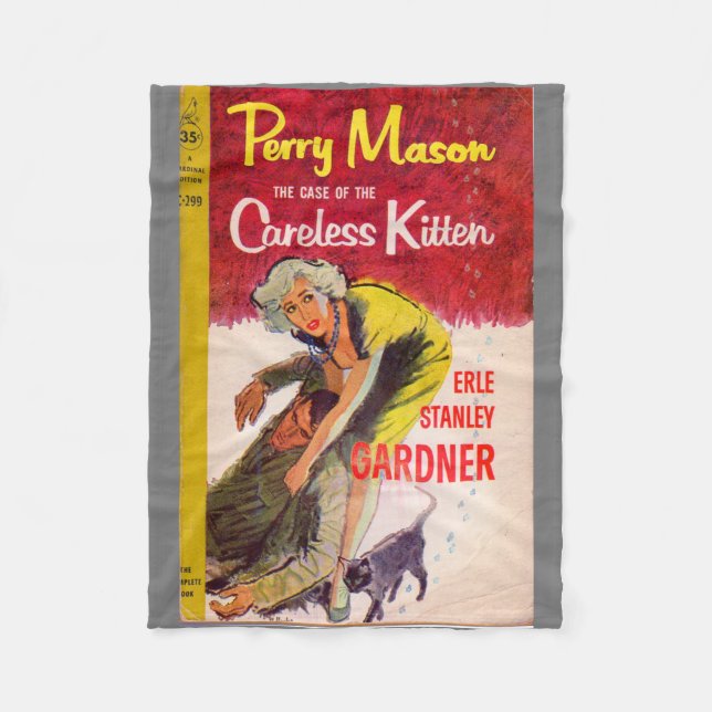Case of the Careless Kitten book cover Fleece Blanket (Front)