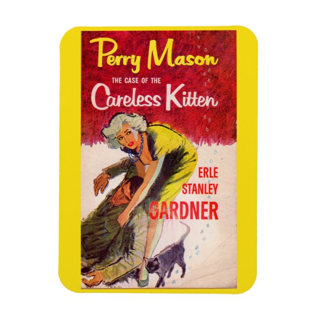 Case of the Careless Kitten book cover print Magnet (Vertical)