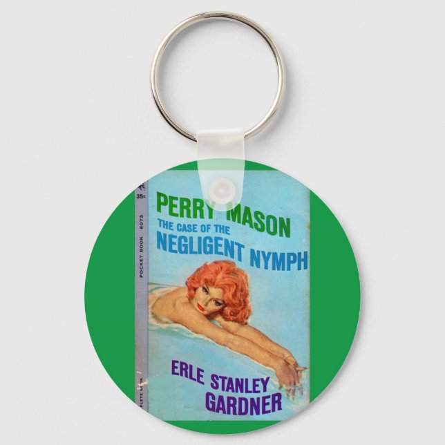 Case of the Negligent Nymph book cover Key Ring (Front)