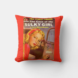 Case of the Sulky Girl book cover Cushion