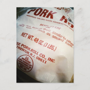 Case pork roll postcard