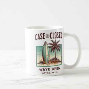 Case (scales Of Justice) Closed Funny Surfing Lawy Coffee Mug