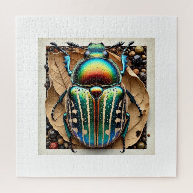 Casebearing Leaf Beetle 290824IREF233 - Watercolor Jigsaw Puzzle (Vertical)