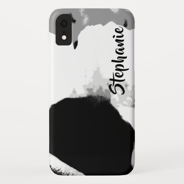 Casemate Black White Modern iPhone XR, XS, XS Max Case-Mate iPhone Case (Back)