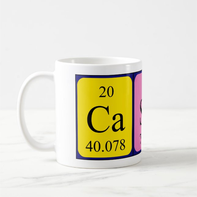 Casen periodic table name mug (Left)