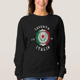 Caserta Italy Flag Badge Vintage Sweatshirt