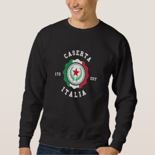 Caserta Italy Flag Badge Vintage Sweatshirt