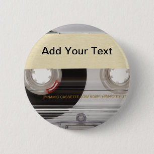 Casette Tape 6 Cm Round Badge