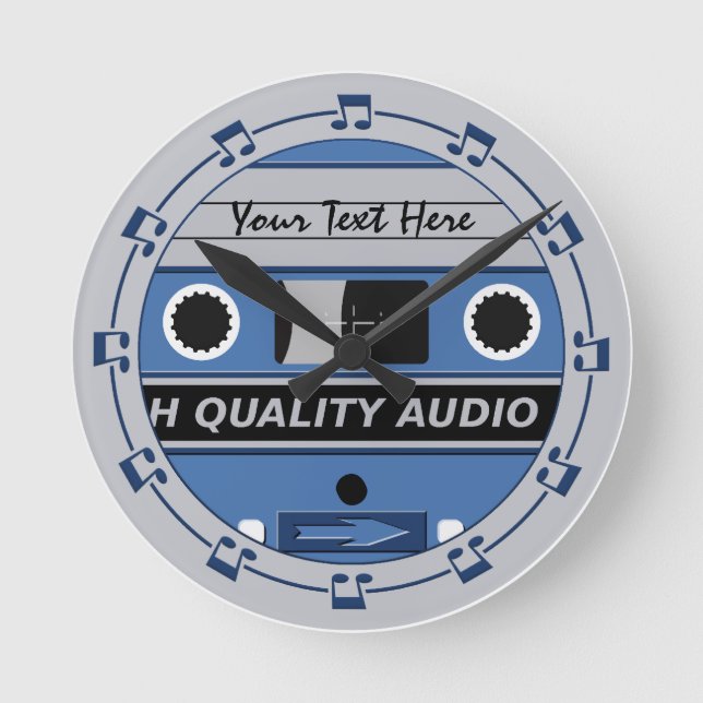 Casette Tape custom wall clock (Front)