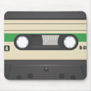 Casette Tape - Leaf Green Mouse Pad