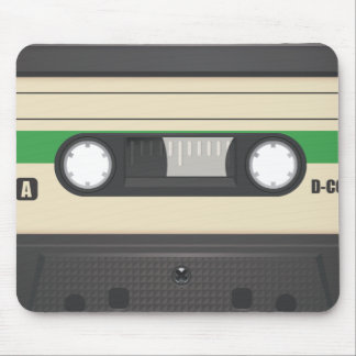 Casette Tape - Leaf Green Mouse Pad