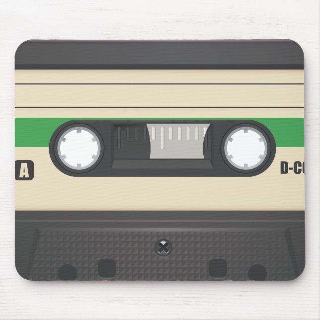Casette Tape - Leaf Green Mouse Pad (Front)