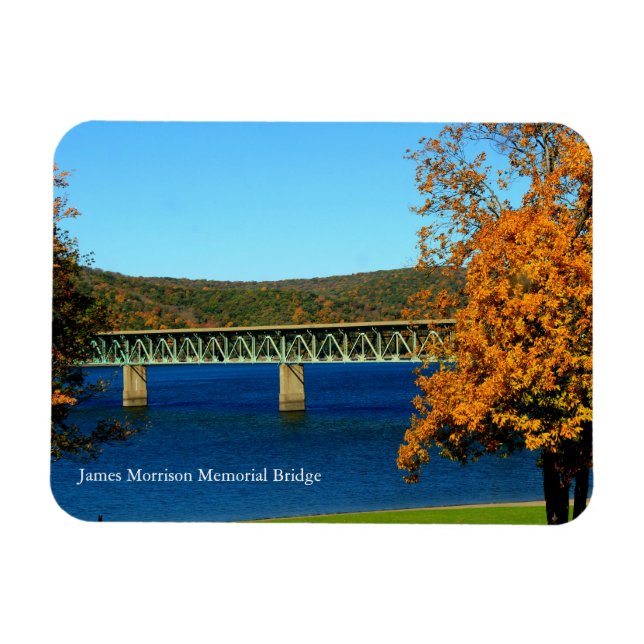 Casey Bridge Colourful Autumn Scene Souvenir Magnet (Horizontal)
