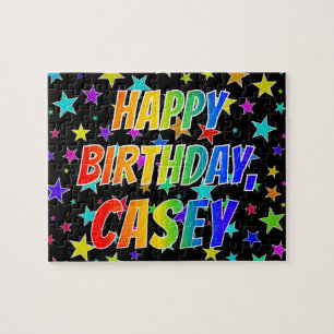 "CASEY" First Name, Fun "HAPPY BIRTHDAY" Jigsaw Puzzle