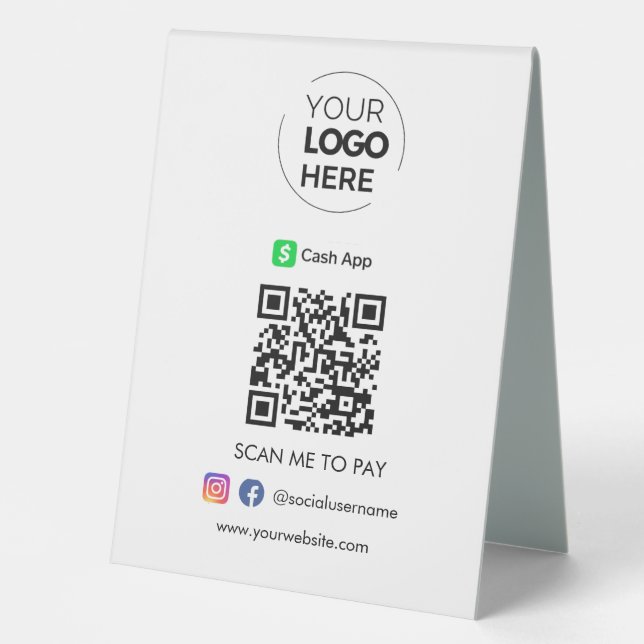 Cash App QR Code Payment | Scan to Pay Business (Front)