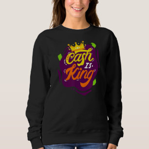 Cash Coins Bank Account Investing Share Currency P Sweatshirt