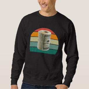 Cash coins bank account investing share currency p sweatshirt