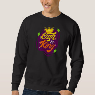 Cash Coins Bank Account Investing Share Currency P Sweatshirt