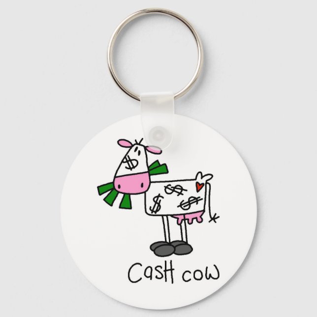Cash Cow Tshirts and Gifts Key Ring (Front)