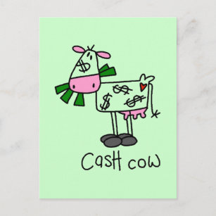 Cash Cow Tshirts and Gifts Postcard