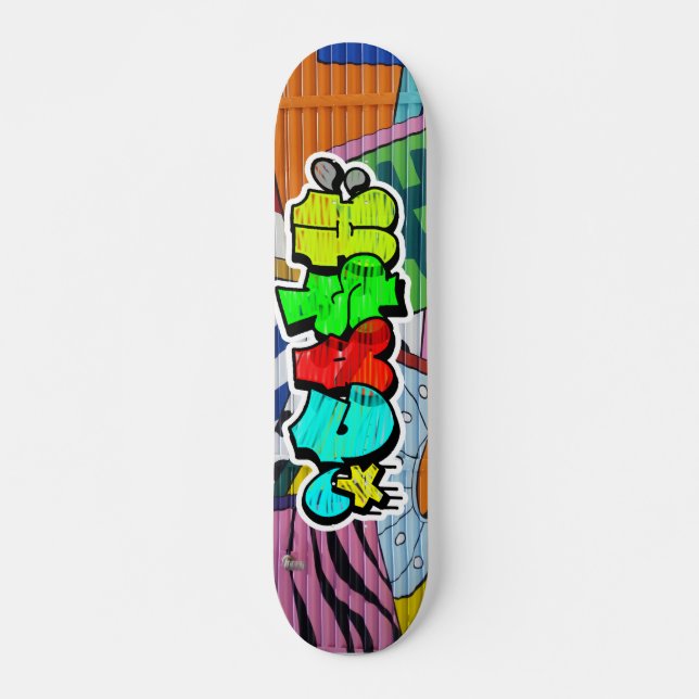 Cash Graffiti Custom Personalised Cool Skateboard (Front)