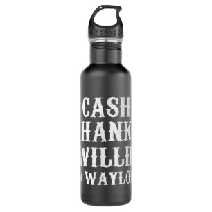Cash Hank Willie and Waylon Country Music  710 Ml Water Bottle