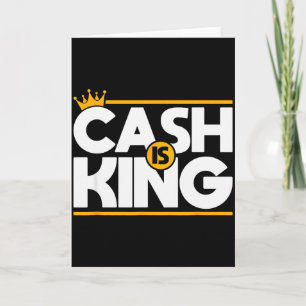 Cash Is King Cash Flow Entrepreneur Christmas Birt Card