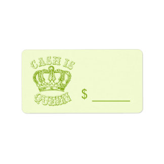 Cash Is Queen - Yard Sale Tags