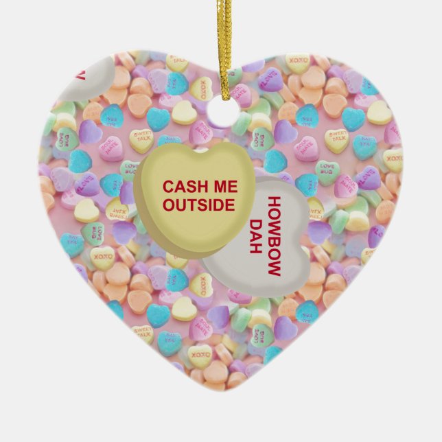cash me outside ceramic tree decoration (Front)