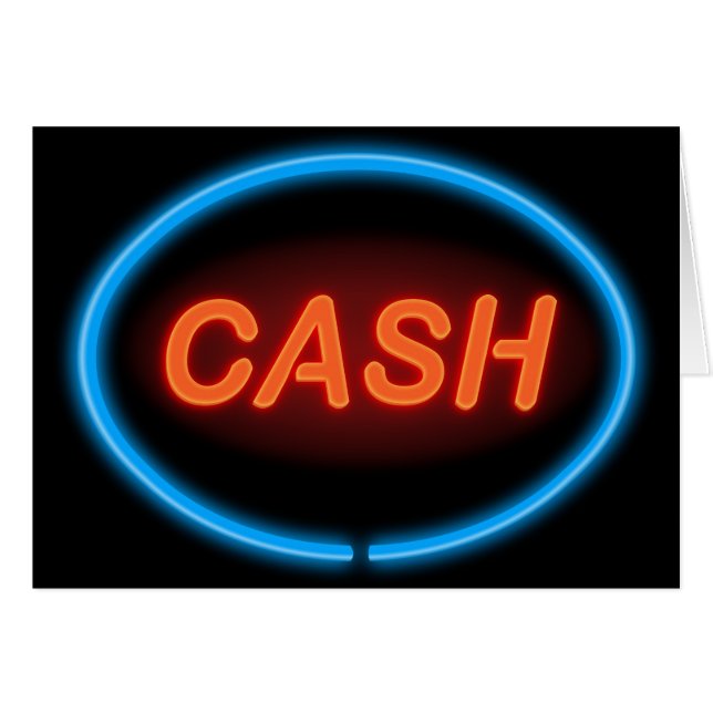 Cash neon. (Front Horizontal)