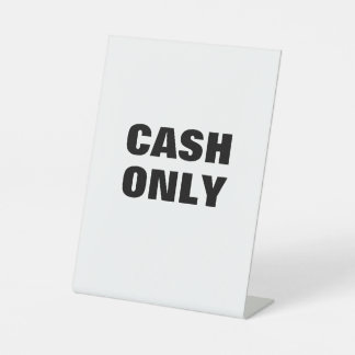 CASH ONLY Sign, Cash Payment Signage, Retail Store Pedestal Sign