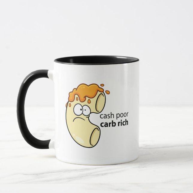 Cash Poor Carb Rich Mug (Left)