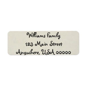 Cash Return Address Label