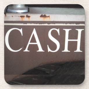 CASH Tow Truck Vintage Car Sign Coaster