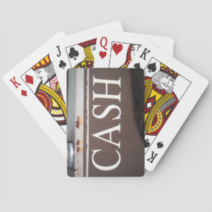 CASH Tow Truck Vintage Car Sign Playing Cards