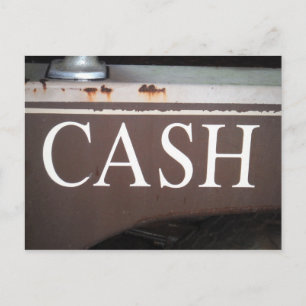 CASH Tow Truck Vintage Car Sign Postcard