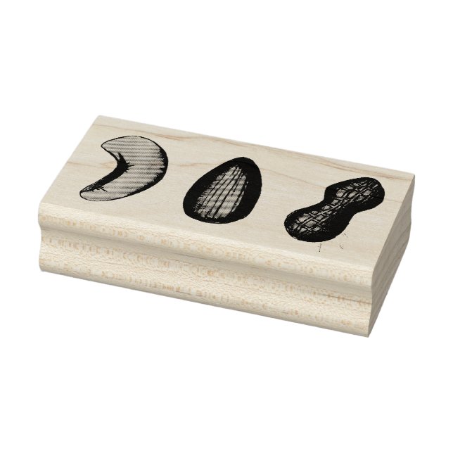 Cashew Almond Peanut Nuts Snack Food Rubber Stamp (Stamp)