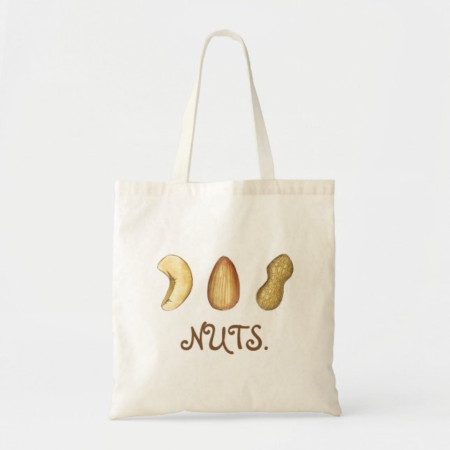 Cashew Almond Peanut Nuts Tote Bag (Front)