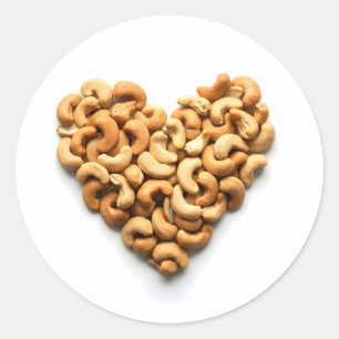 Cashew Button Classic Round Sticker