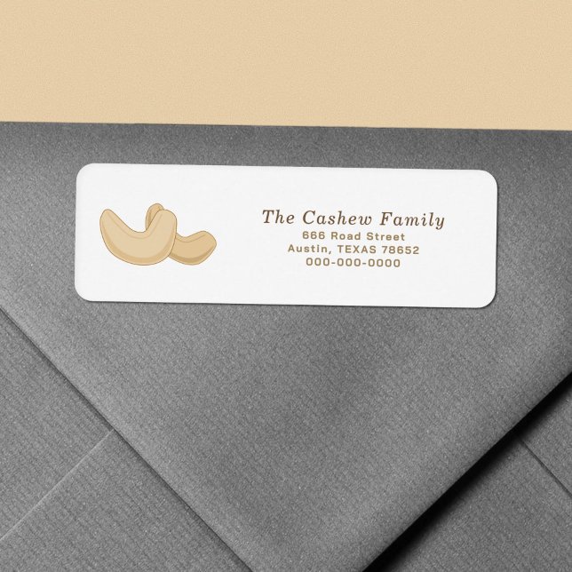 Cashew Return Address Label (Cashew Return Address Label)