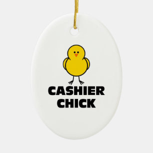 Cashier Chick Ceramic Tree Decoration