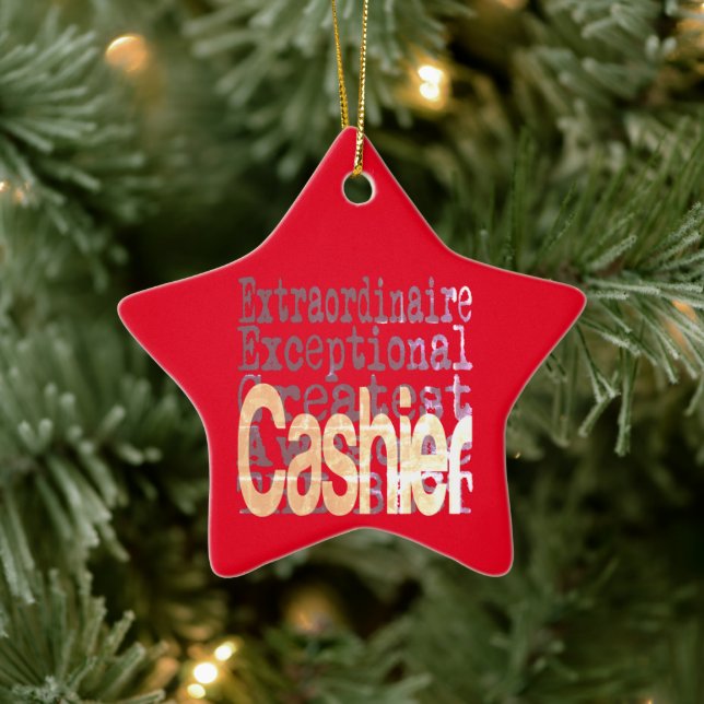 Cashier Extraordinaire Ceramic Ornament (Tree)