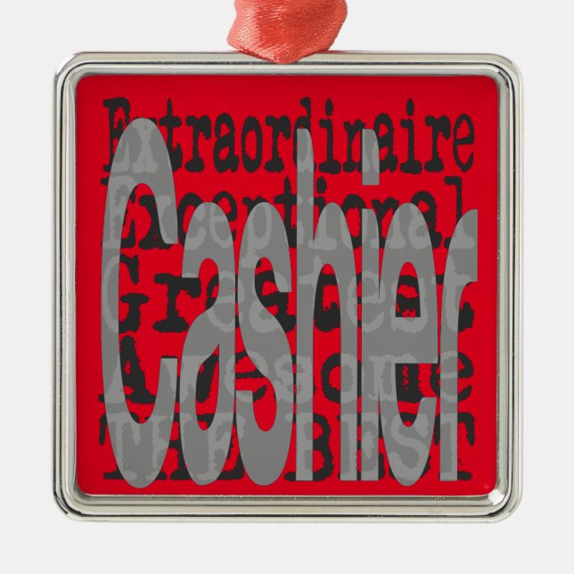 Cashier Extraordinaire Metal Tree Decoration (Front)