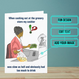 Cashier Funny Birthday Card