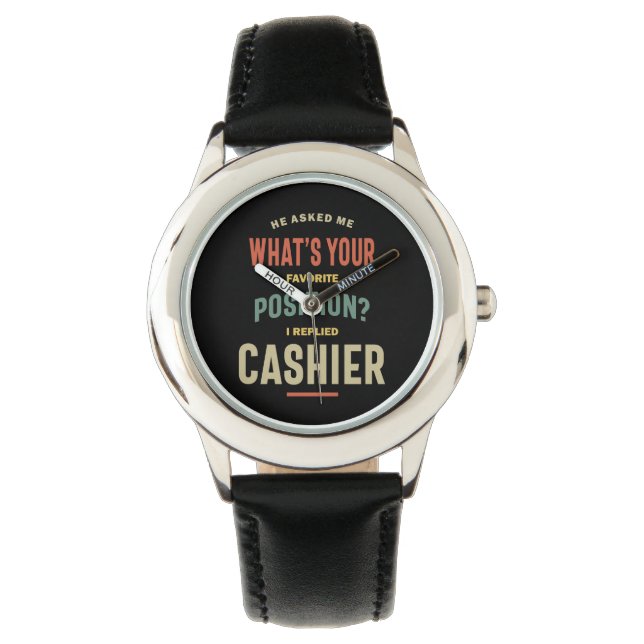 Cashier Job Title Gift Watch (Front)