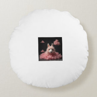 Cashmere Pink Dog Round Cushion